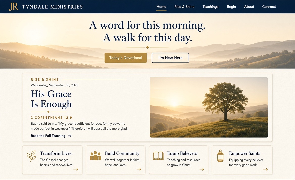 A word for this morning. A walk for this day. — Today’s Devotional · I’m New Here